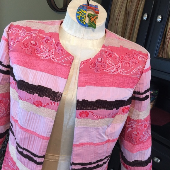 K Petite Collection Pink/Brown Jacket10P - Picture 2 of 7